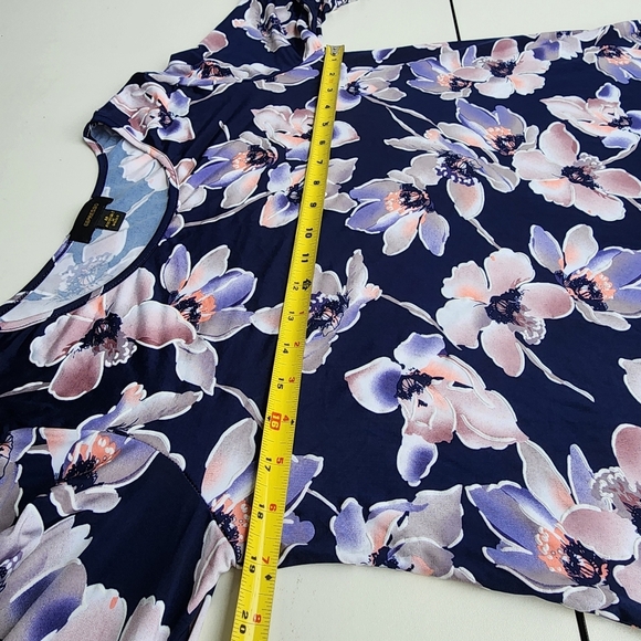 Espresso Womens Dress Floral Pink Blue Bell Sleeve Shift Boho Casual Stretch M - Picture 11 of 14